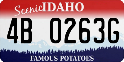 ID license plate 4B0263G