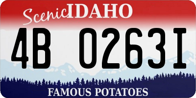 ID license plate 4B0263I