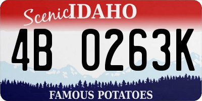 ID license plate 4B0263K