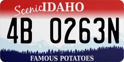 ID license plate 4B0263N