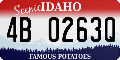 ID license plate 4B0263Q