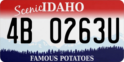 ID license plate 4B0263U