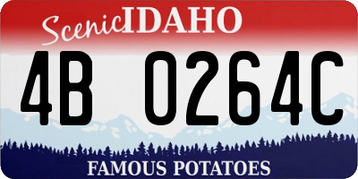 ID license plate 4B0264C