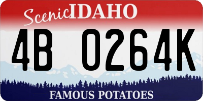 ID license plate 4B0264K