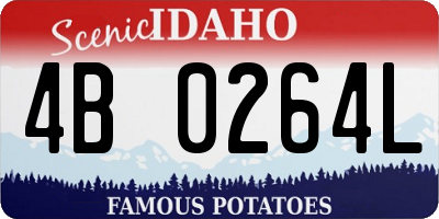 ID license plate 4B0264L