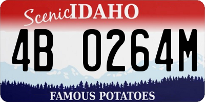 ID license plate 4B0264M