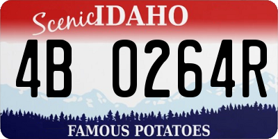 ID license plate 4B0264R