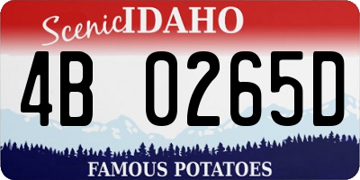 ID license plate 4B0265D
