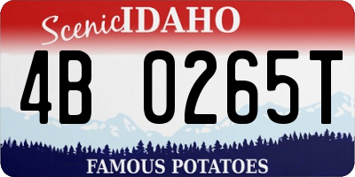ID license plate 4B0265T