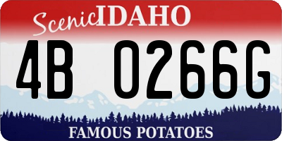 ID license plate 4B0266G