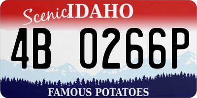 ID license plate 4B0266P