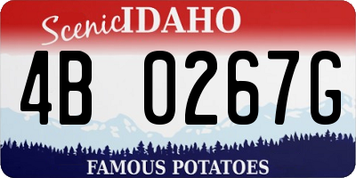 ID license plate 4B0267G