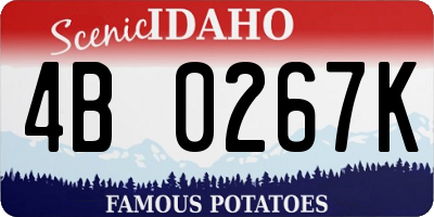 ID license plate 4B0267K