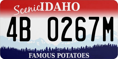 ID license plate 4B0267M
