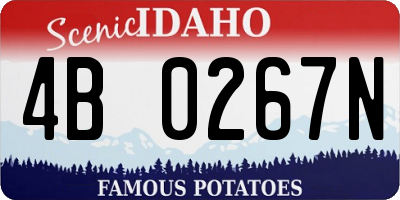 ID license plate 4B0267N