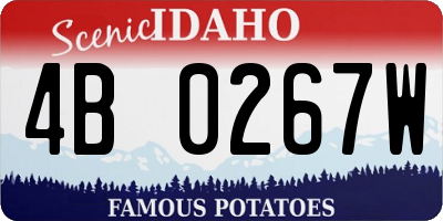 ID license plate 4B0267W