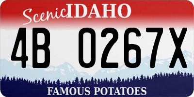ID license plate 4B0267X