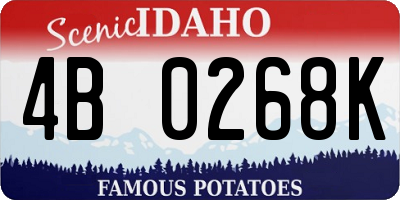 ID license plate 4B0268K