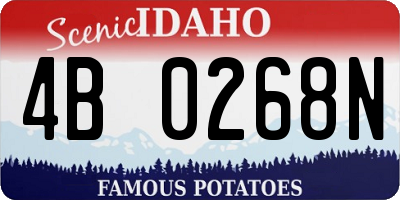 ID license plate 4B0268N