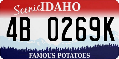ID license plate 4B0269K
