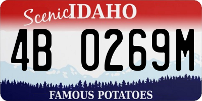 ID license plate 4B0269M