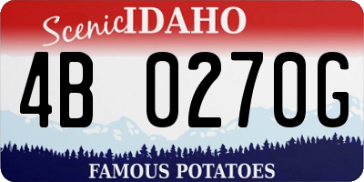 ID license plate 4B0270G