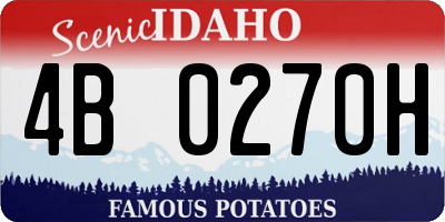 ID license plate 4B0270H