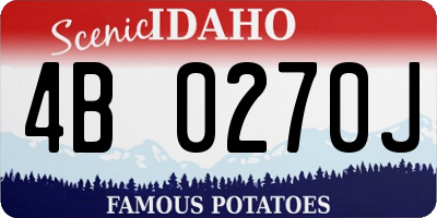ID license plate 4B0270J