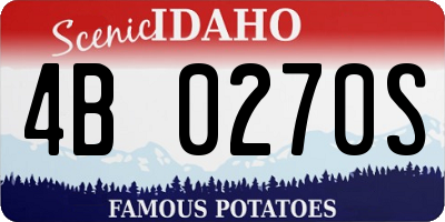 ID license plate 4B0270S