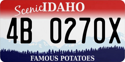 ID license plate 4B0270X