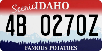 ID license plate 4B0270Z