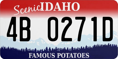 ID license plate 4B0271D