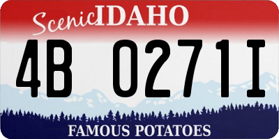 ID license plate 4B0271I
