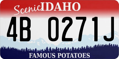 ID license plate 4B0271J