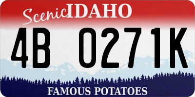 ID license plate 4B0271K