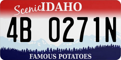 ID license plate 4B0271N