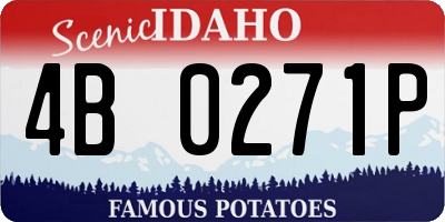 ID license plate 4B0271P