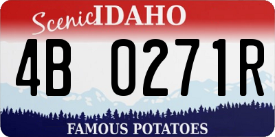 ID license plate 4B0271R