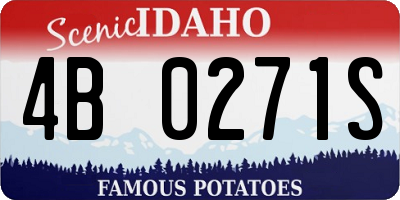 ID license plate 4B0271S
