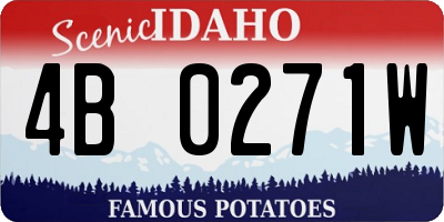 ID license plate 4B0271W