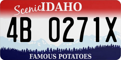 ID license plate 4B0271X