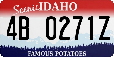 ID license plate 4B0271Z