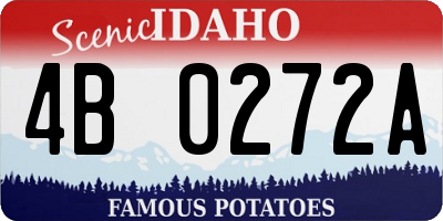 ID license plate 4B0272A