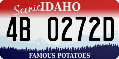 ID license plate 4B0272D