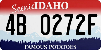ID license plate 4B0272F