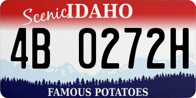 ID license plate 4B0272H