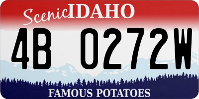 ID license plate 4B0272W