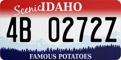 ID license plate 4B0272Z