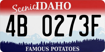 ID license plate 4B0273F