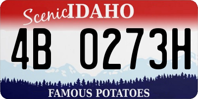 ID license plate 4B0273H